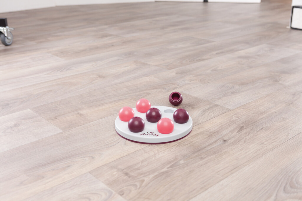Cat Activity strategiespel Solitaire, ø 20 cm, bes/pink/lichtgrijs