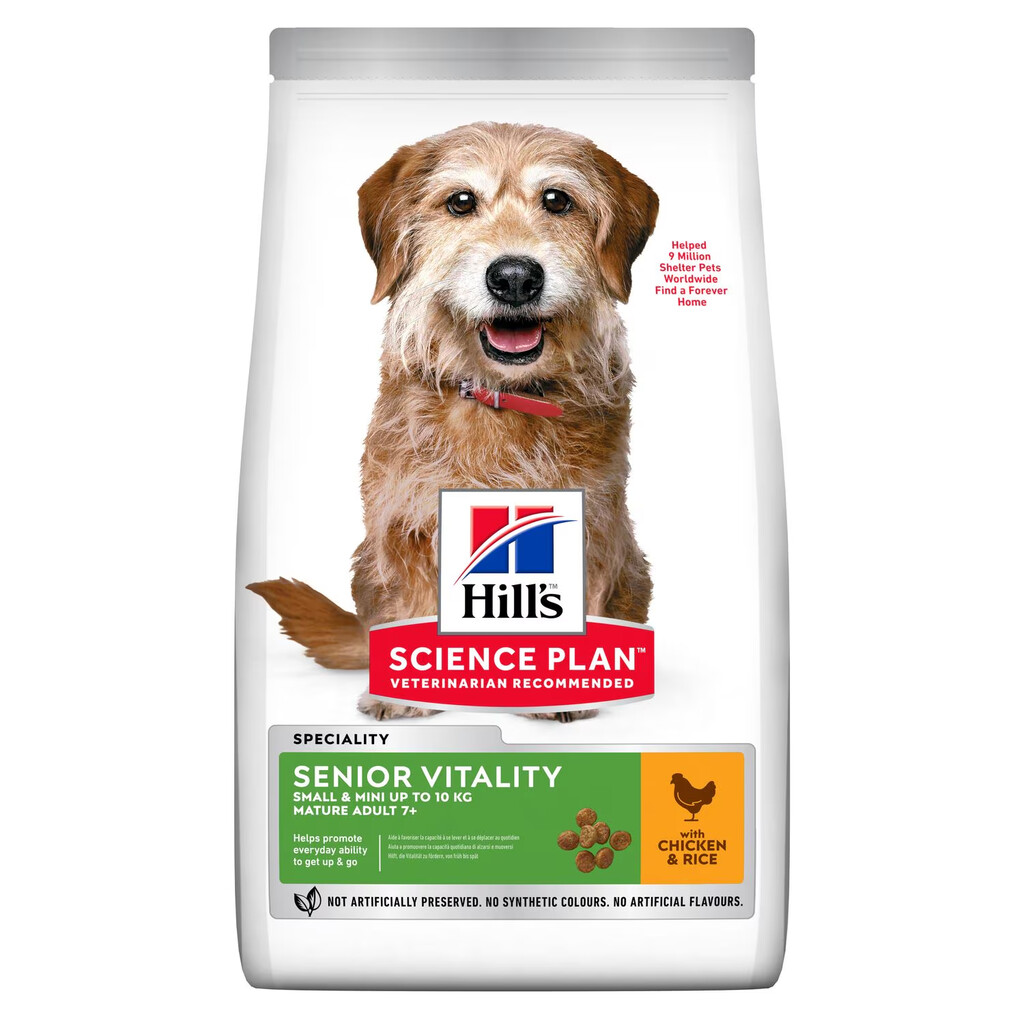 SP Senior Vitality Small & Mini Mature Adult 7+ Hondenvoer met Kip & Rijst 1,5kg