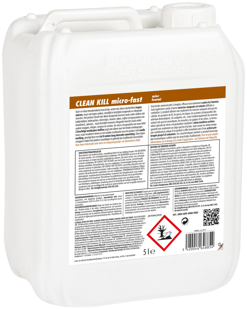 Clean Kill insecticide tegen mieren 5L