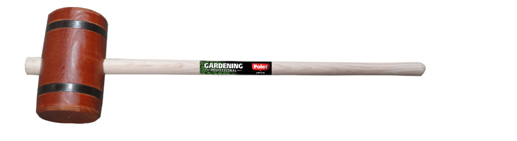 Tuinhamer met houten steel