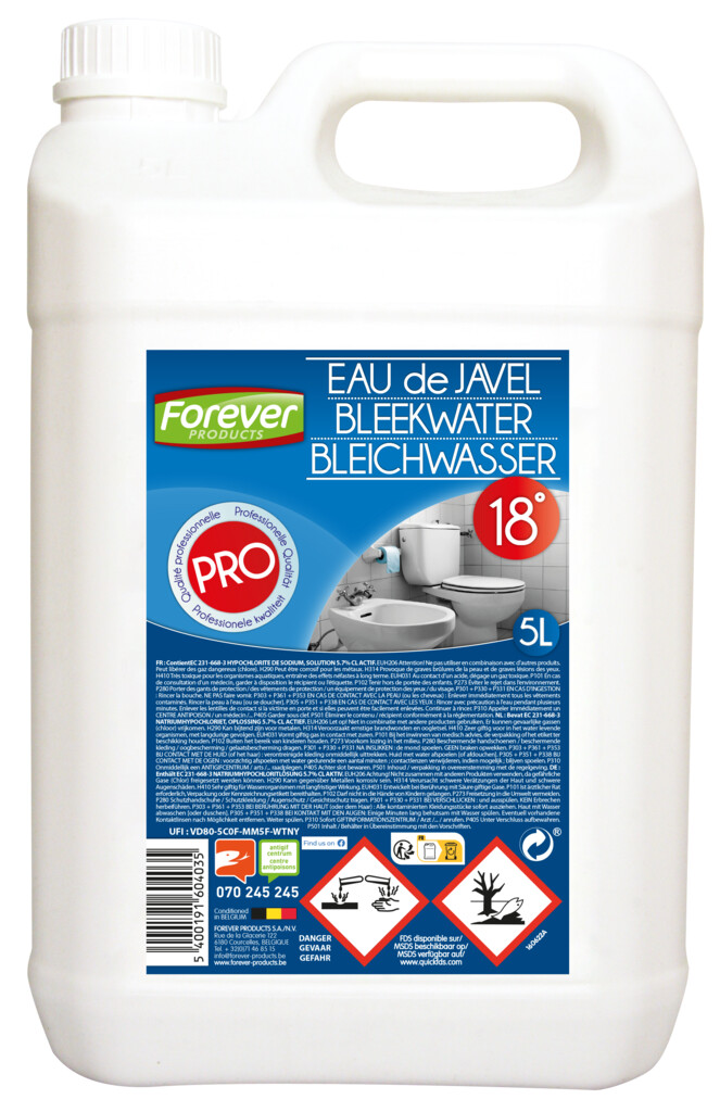 Eau de javel 18° 5L