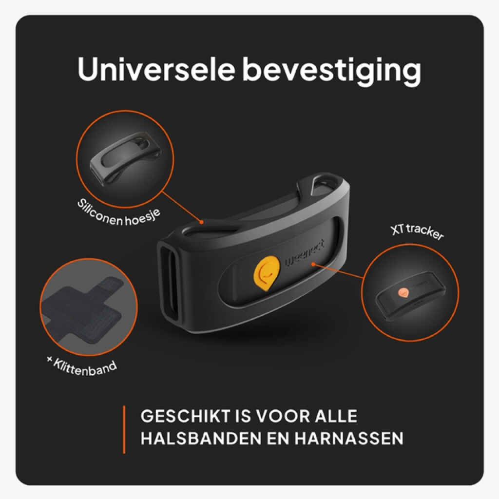 XT GPS tracker honden zonder halsband - zwart