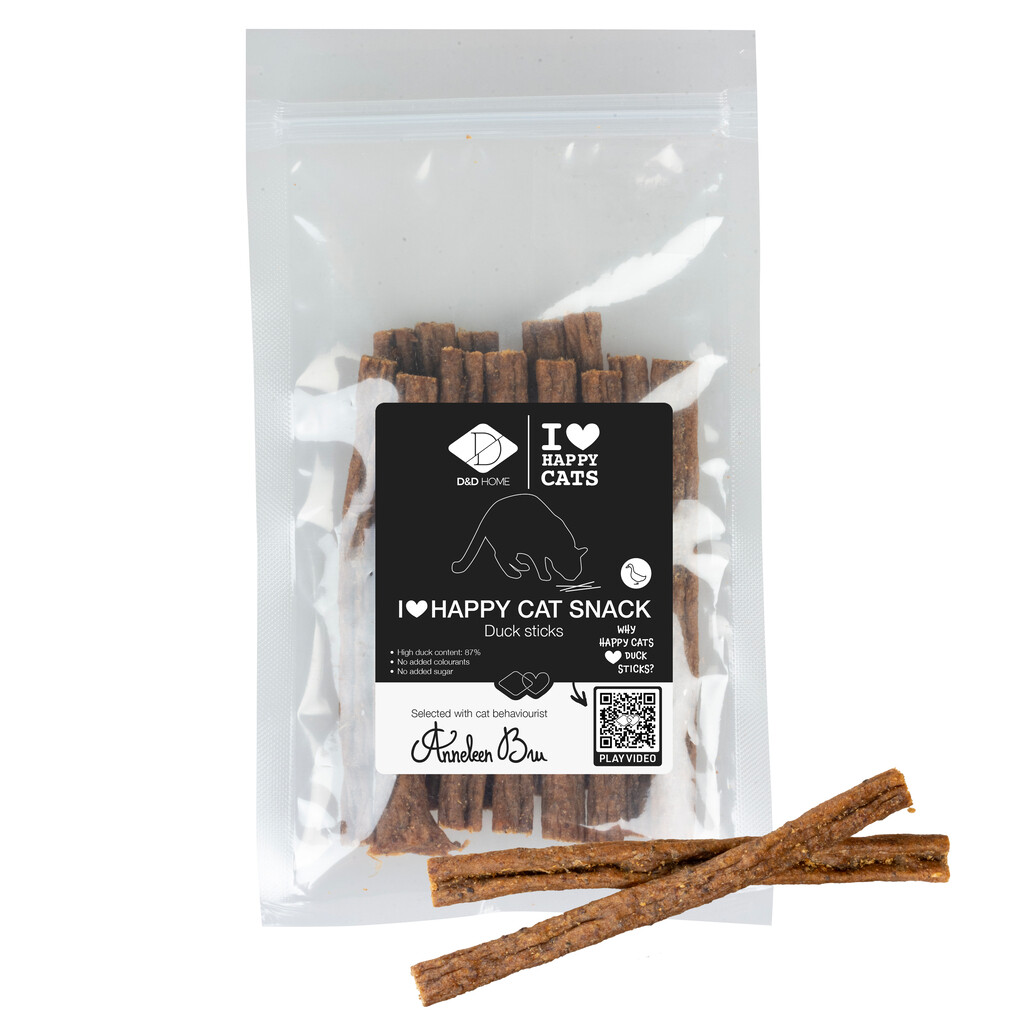 I Love Happy Cat Snack-Bâtonnets au canard 70g