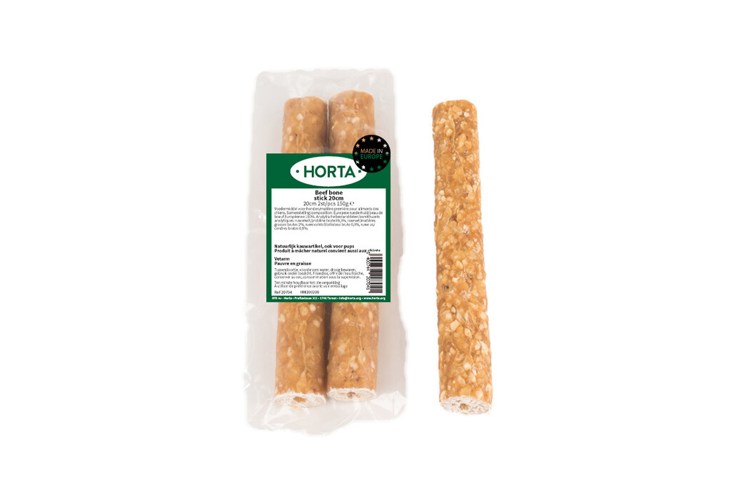 Beef bone stick 20cm 2 stuks