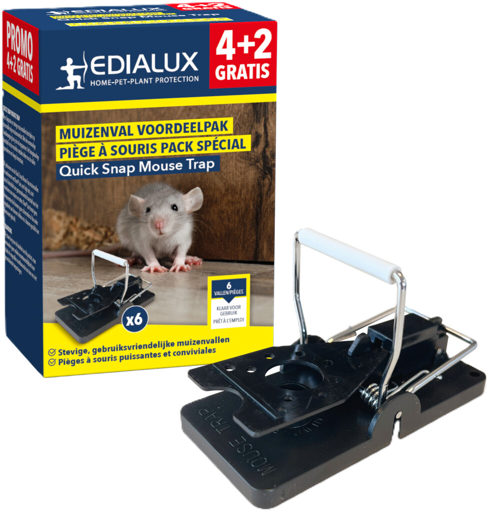 Quicksnap Mousetrap promopack 4+2 6 stuks