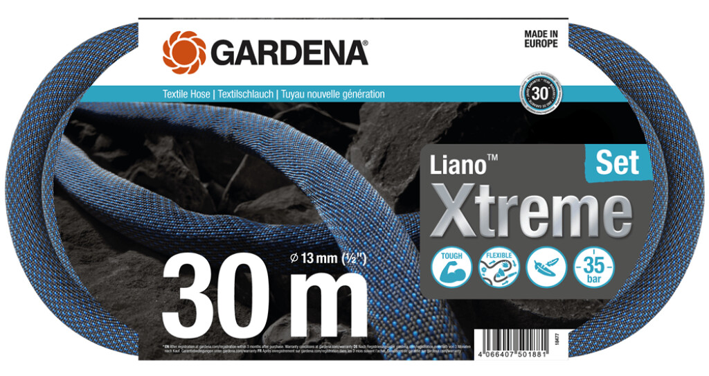 Textielslang Liano™ Xtreme 30m Set