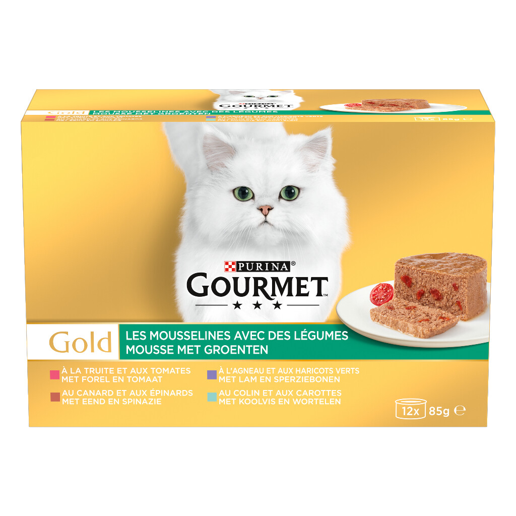 Gold fijne mousse met groenten 12x85g Gold fijne mousse met groenten 12x85g