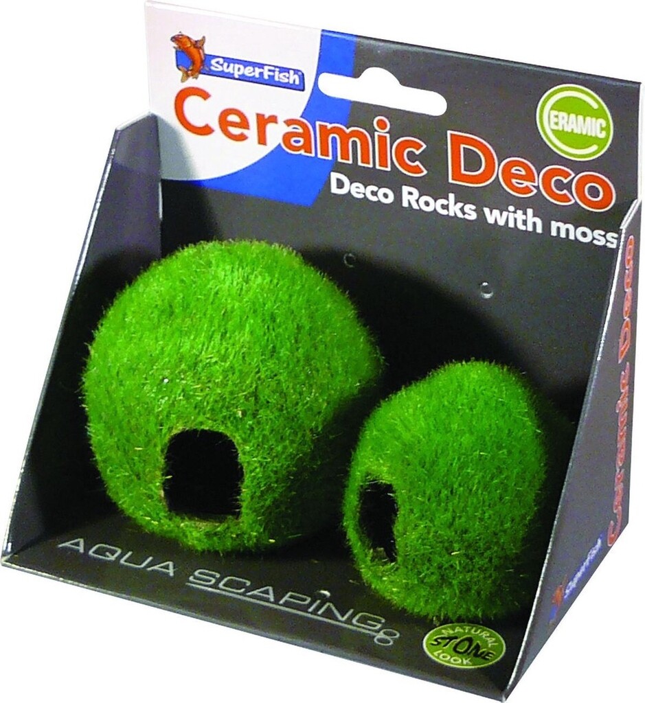 Fish Home met mos 2 stuks Fish Home met mos 2 stuks