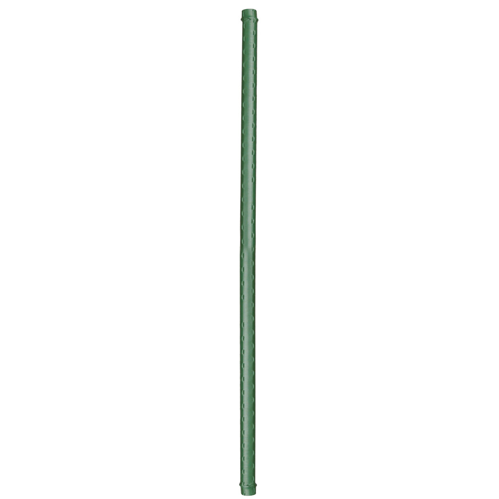 Tuteur droit acier plastifié vert cranté - h150 cm x ø16 mm