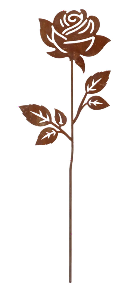 Piquet de jardin rouillé rosier
