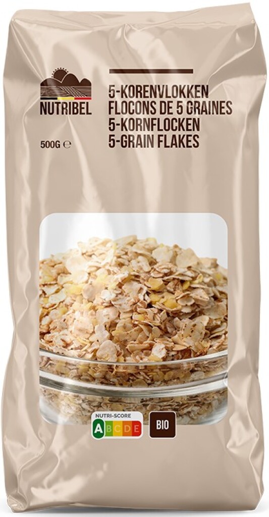 Flocons 5 céréales bio 500g Flocons 5 céréales bio 500g