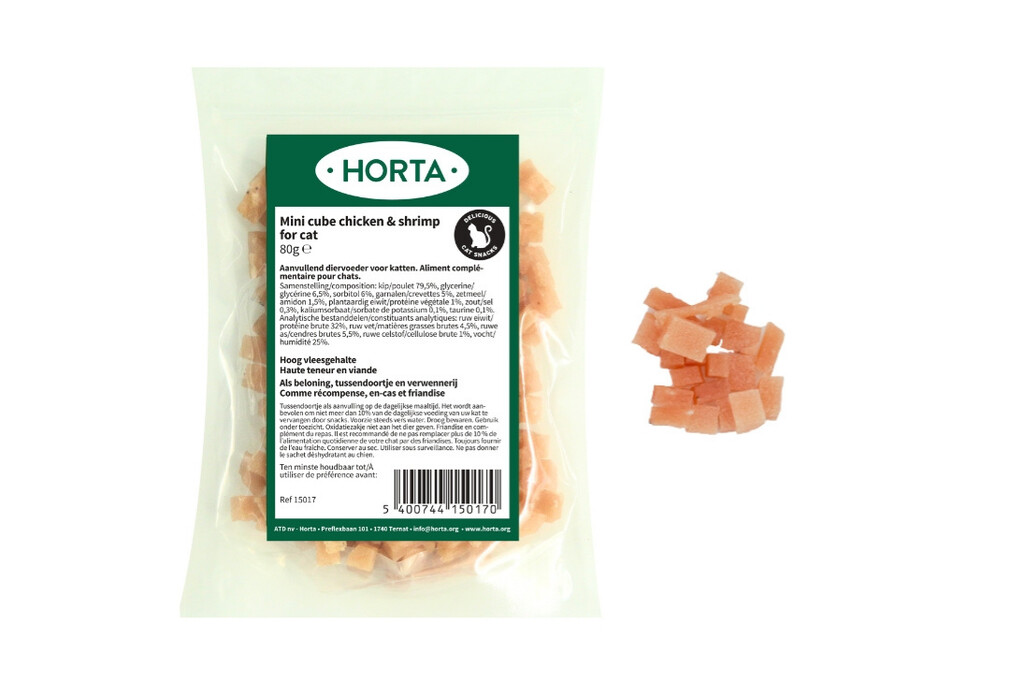 Mini cube chicken & shrimp for cat 80g