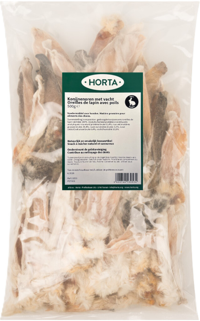 Horta Konijnenoren met vacht 500g