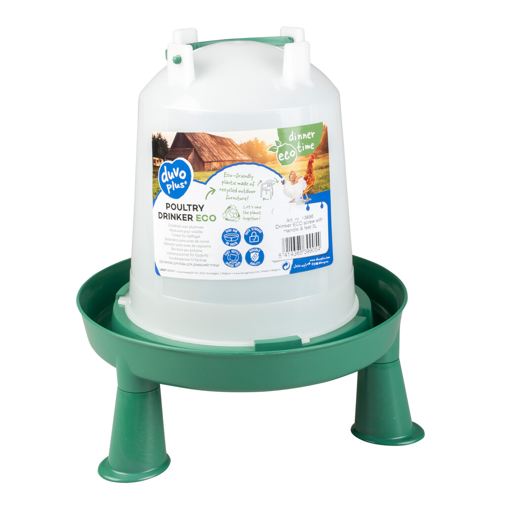 Drinkklok ECO schroef met handvat & pootjes 3L Drinkklok ECO schroef met handvat & pootjes 3L