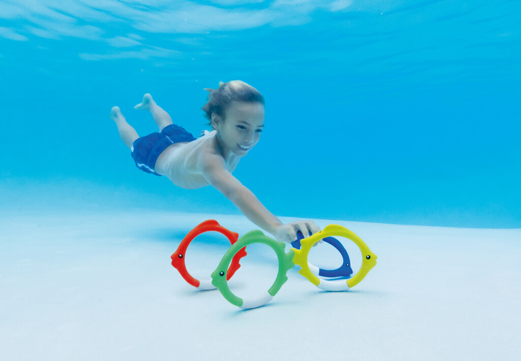 Onderwater vis ringen, 4 kleuren