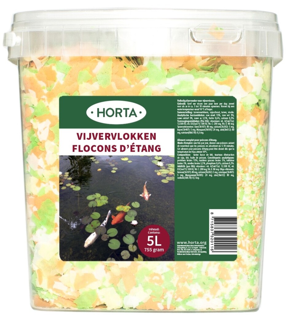 Vijvervlokken 5 liter/ 755 gr