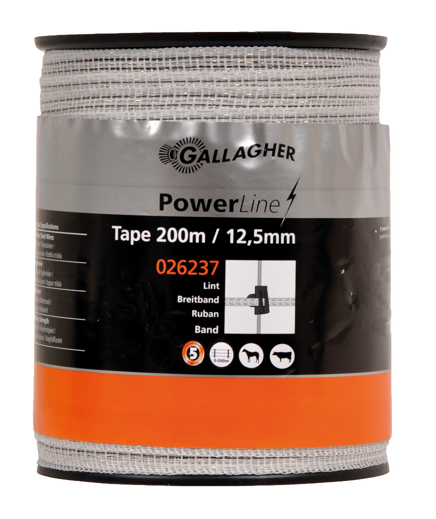 Powerline lint 12,5mm wit 200m Powerline lint 12,5mm wit 200m