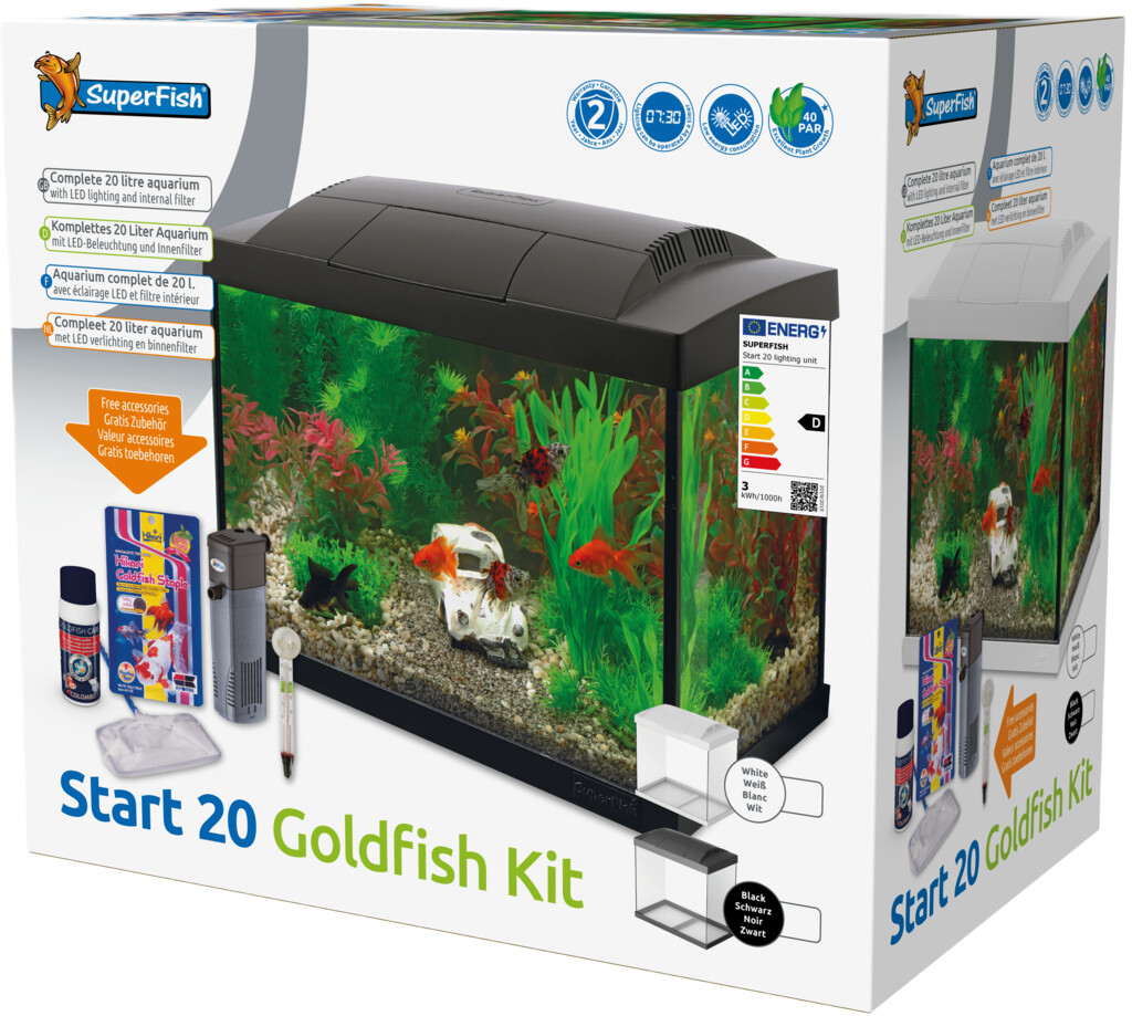 Start Aquarium 20 goldfish kit, wit