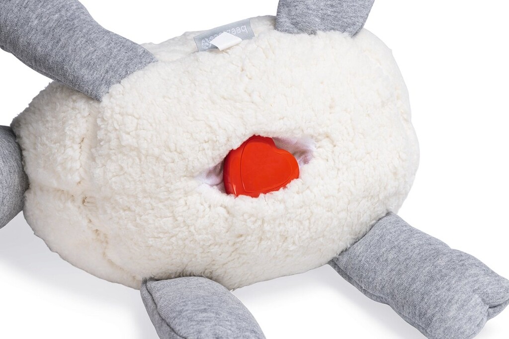 Jouet Peluche Chiot Heartbeat Blanc/Gris
