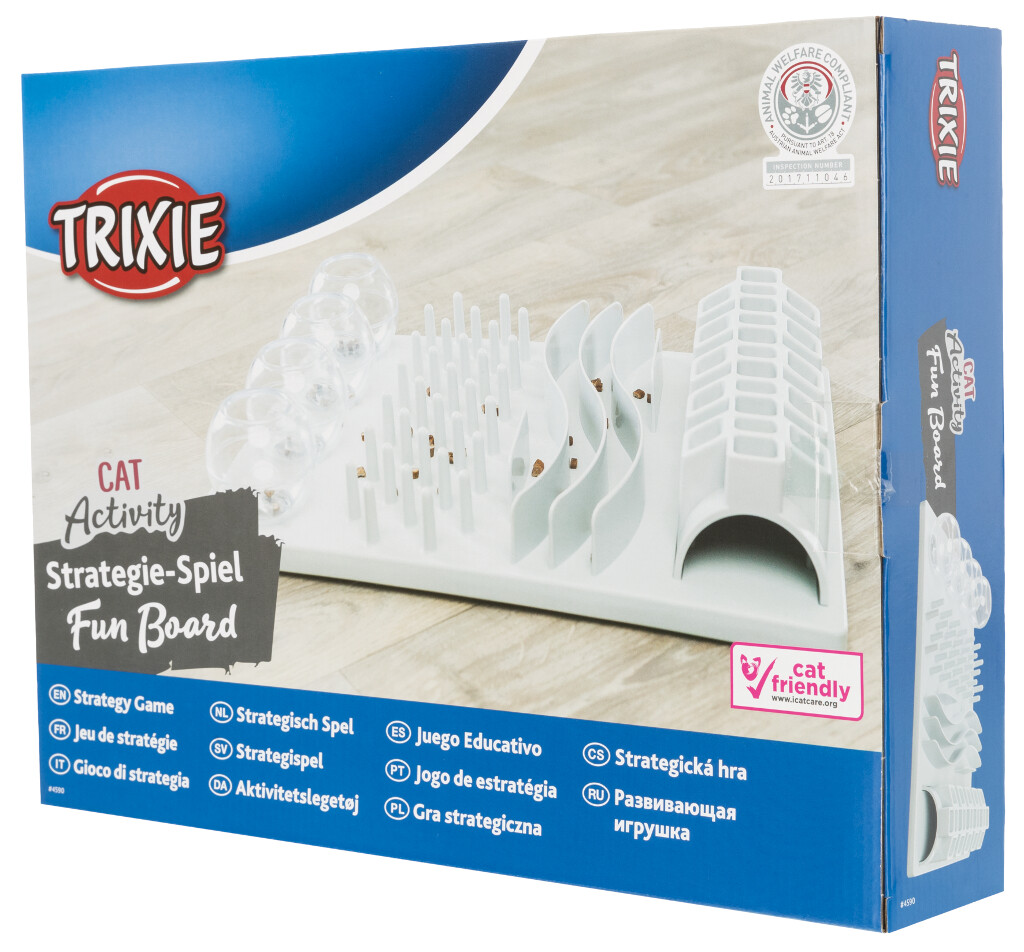 Cat Activity strategiespel Fun Board, 30 × 40 cm, lichtgrijs Cat Activity strategiespel Fun Board, 30 × 40 cm, lichtgrijs