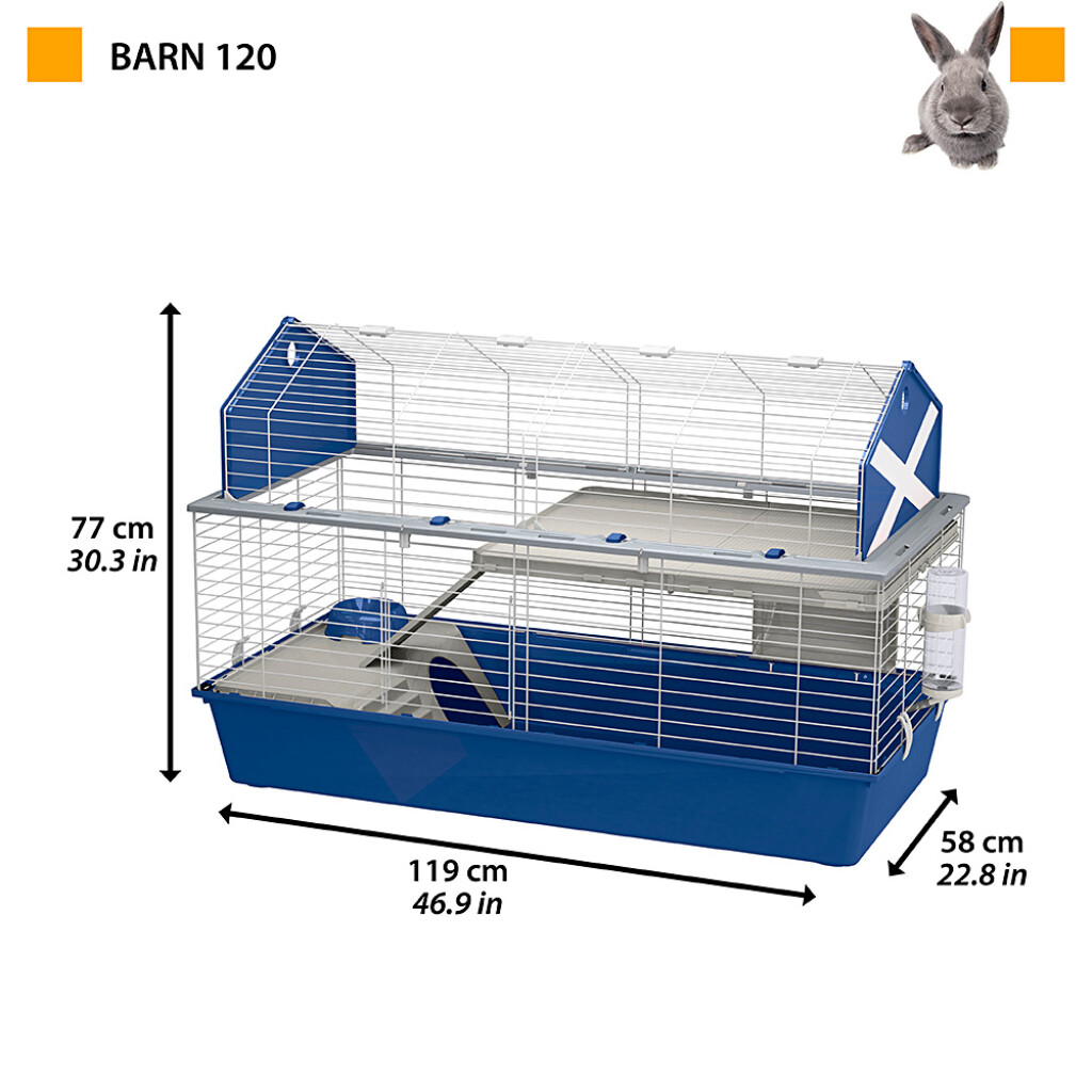 Barn 120 grijs Kooi Barn
