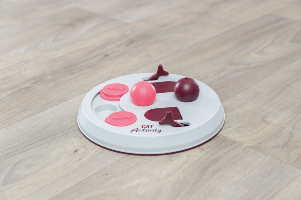 Cat Activity Flip Board, ø 23 cm, gris clair/baie/rose Cat Activity Flip Board, ø 23 cm, gris clair/baie/rose