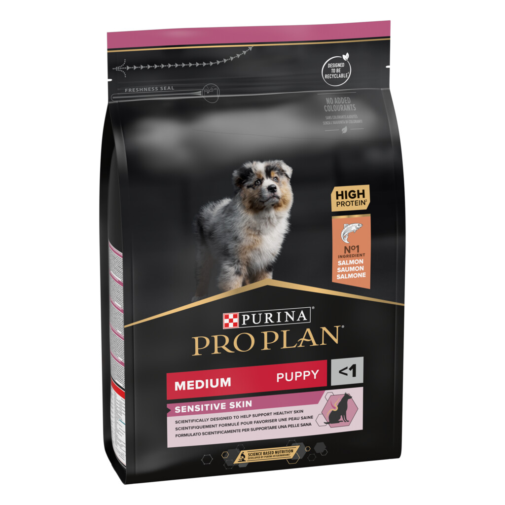 Optiderma medium puppy sensitive skin kip 3kg