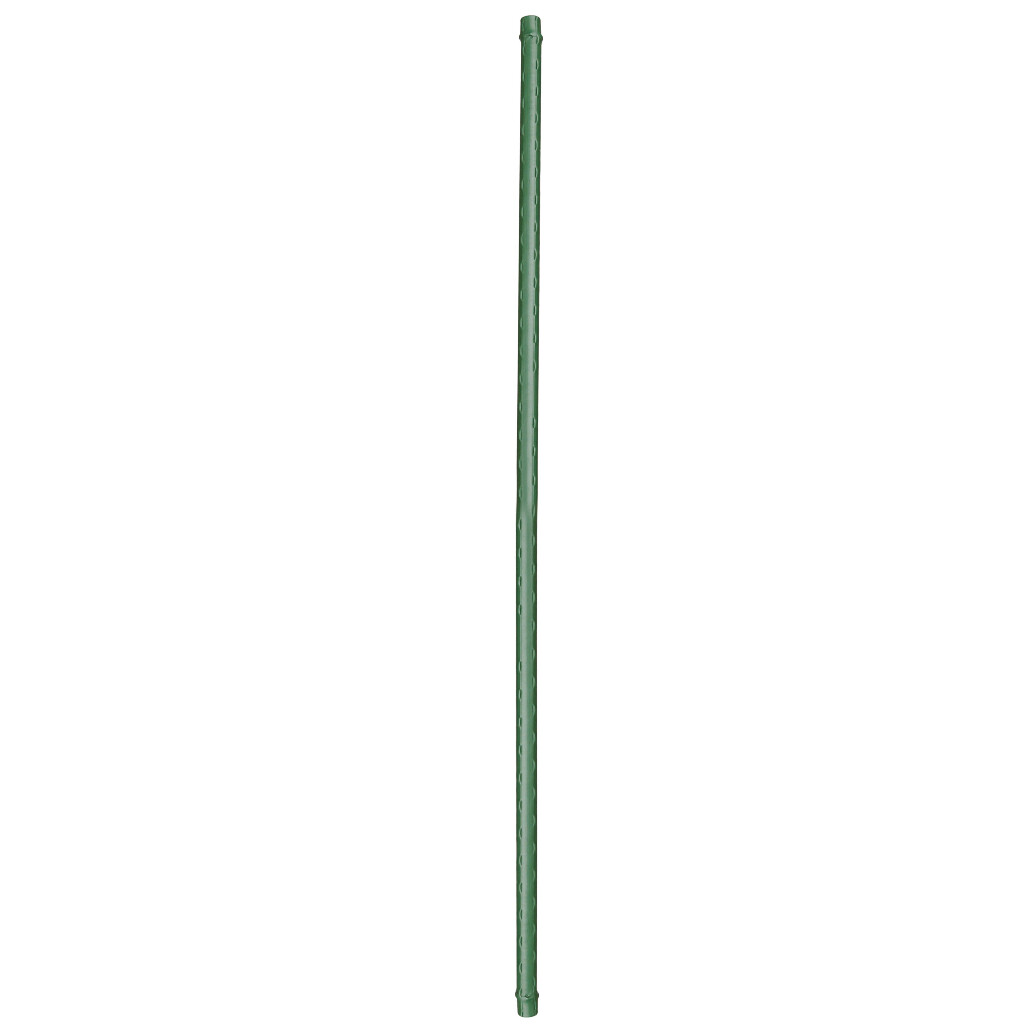 Tuteur droit acier plastifié vert cranté - h90 cm x ø8 mm