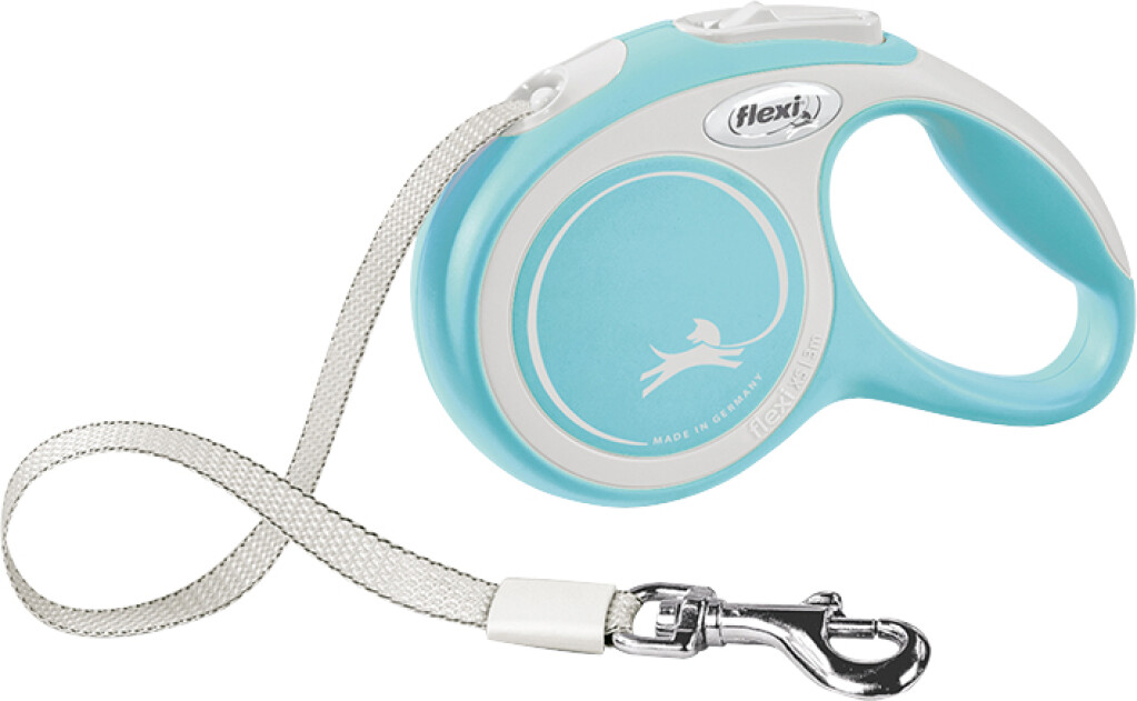 Laisse New Comfort Sangle Bleu Clair XS 3 m