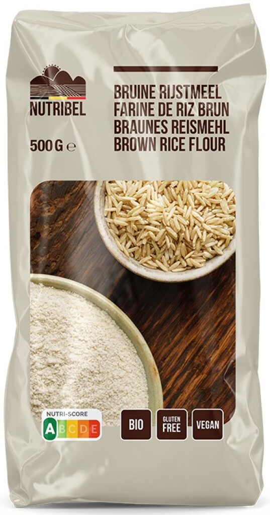 Bruine rijstmeel bio & glutenvrij 500g