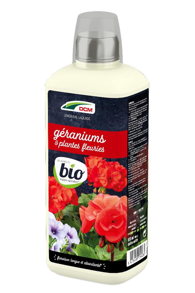 Engrais Liquide Géraniums & Plantes fleuries 800ml Engrais Liquide Géraniums & Plantes fleuries 800ml
