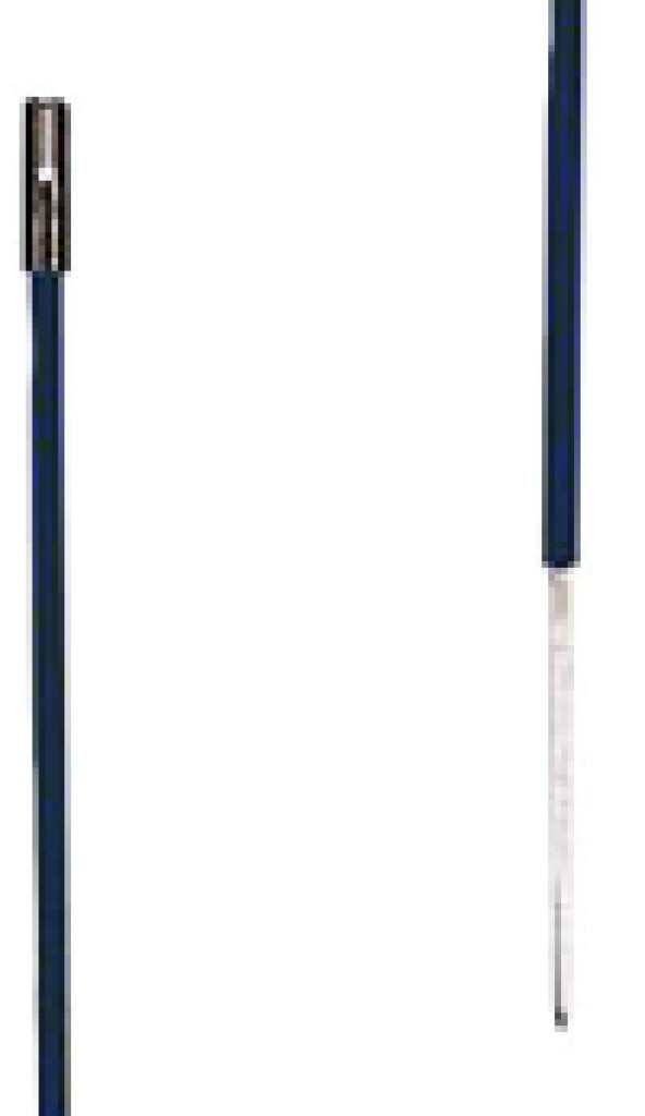 Kunststof paal zwart, 0,50m + 0,20m pen (10)