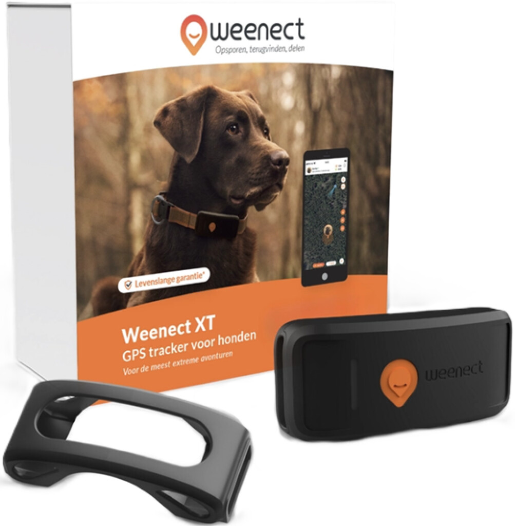 XT GPS tracker honden zonder halsband - zwart