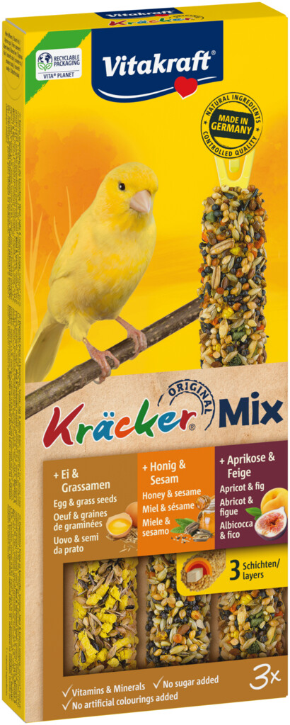 Kräcker® Trio-Mix canari oeuf/abricot/miel