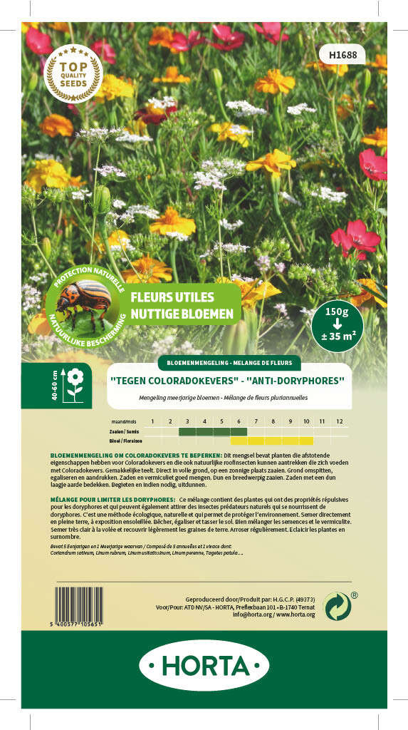 Meerjarige bloemen kevers beperken 35m²