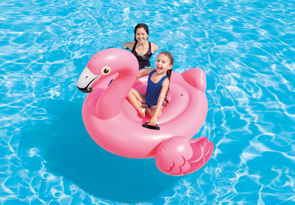 Roze flamingo ride-on 142x137x97cm