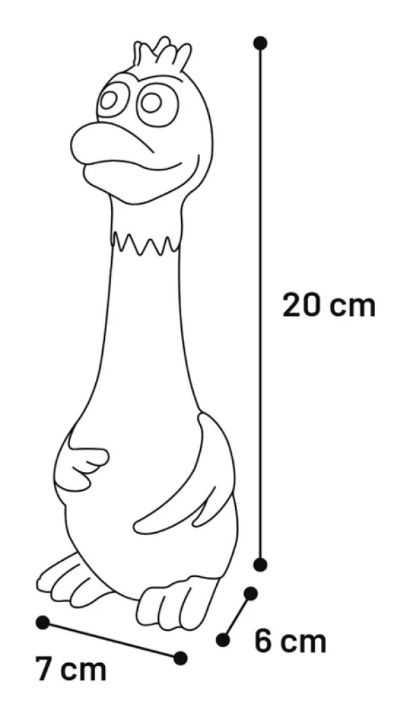 Latex Eend Limoengroen 20cm