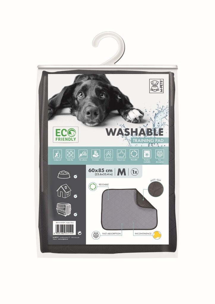 Alèse chien lavable gris M 60x85cm Alèse chien lavable gris M 60x85cm