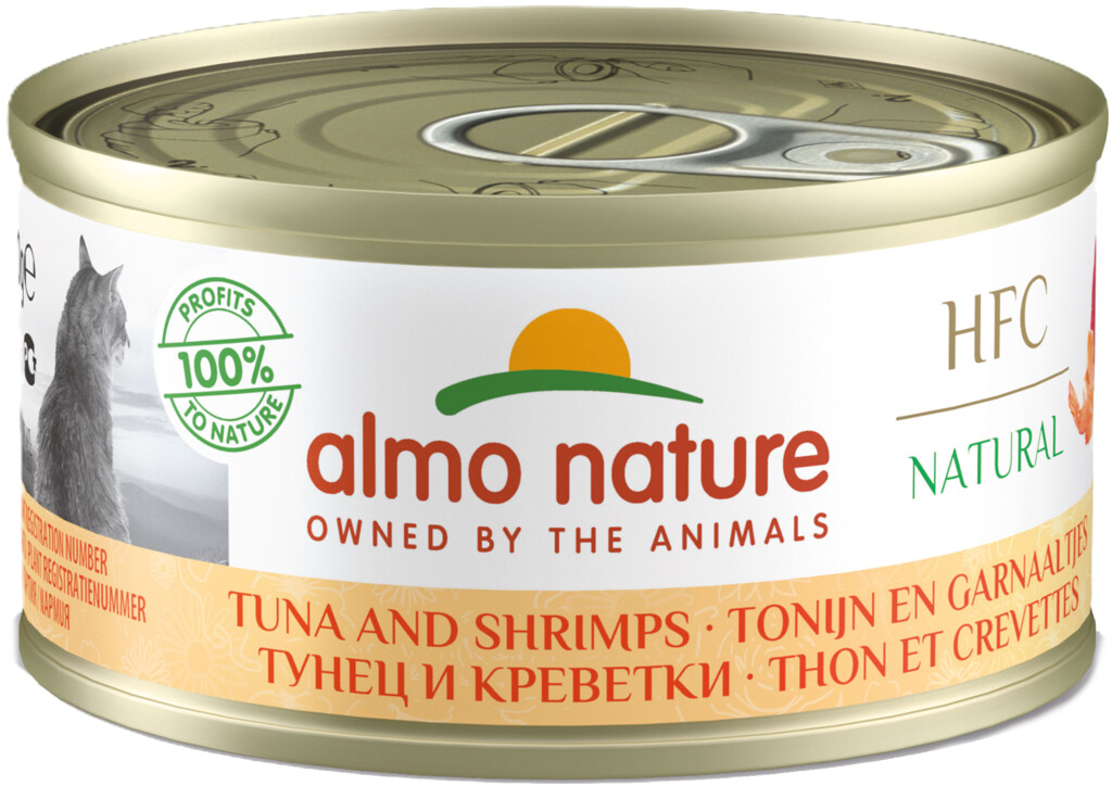 HFC Natural - thon et crevettes 70g
