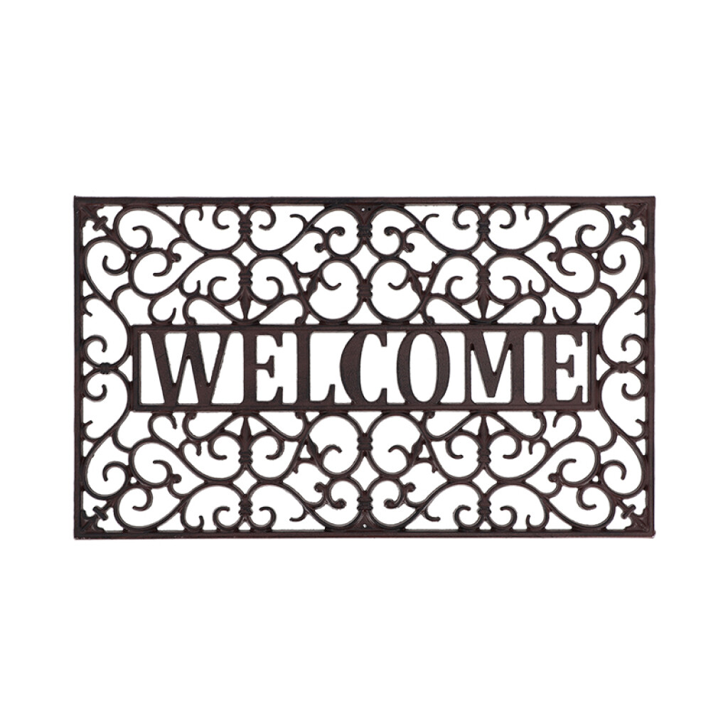 Deurmat gietijzer rechth. welcome M