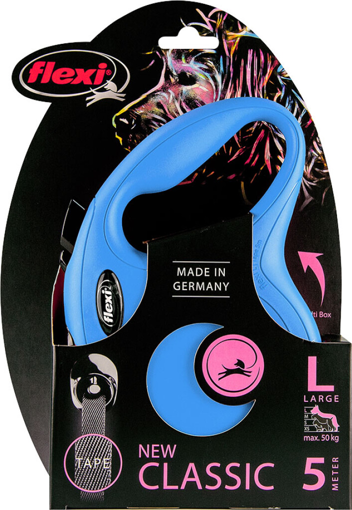 Classic Laisse Sangle Bleu L 5m