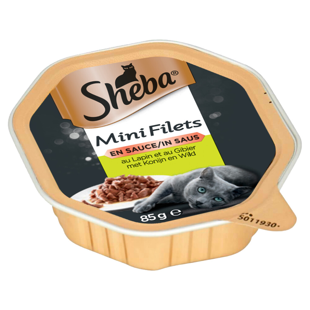Mini filets barquette en sauce au lapin et au gibier 85 g