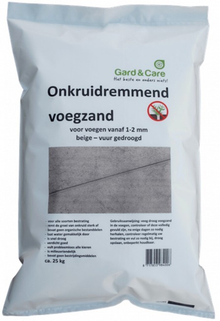 Onkruidremmend voegzand / plastic zak 25kg