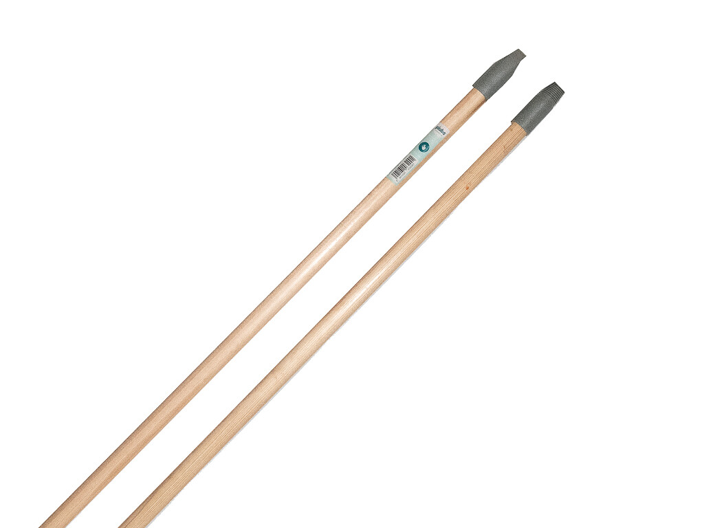 Linea wood borstelsteel hout 130 cm vernist franse draad + gat