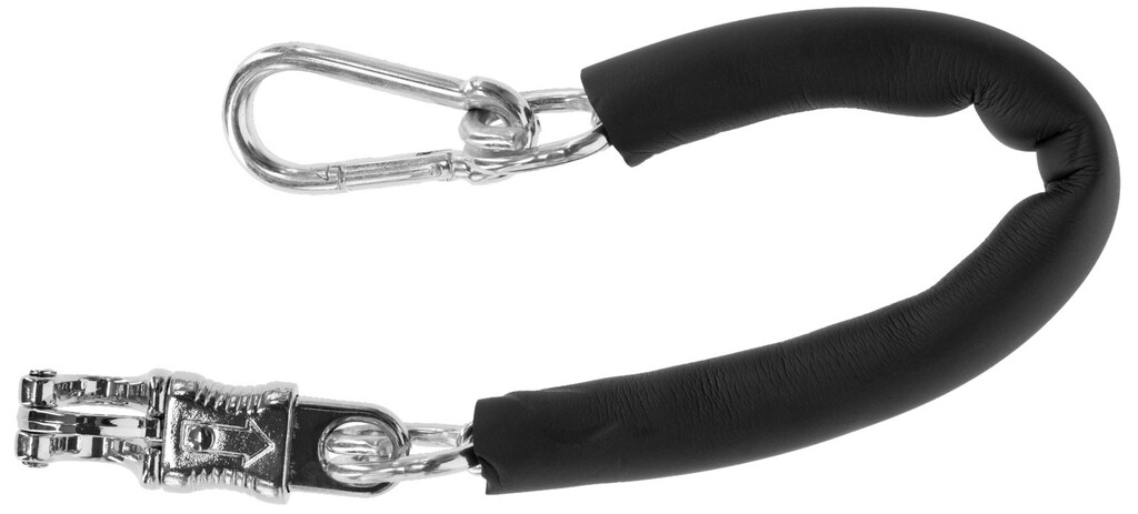 Vastzetketting m. pvc-overtrek 50 cm paniekhaak en karab.