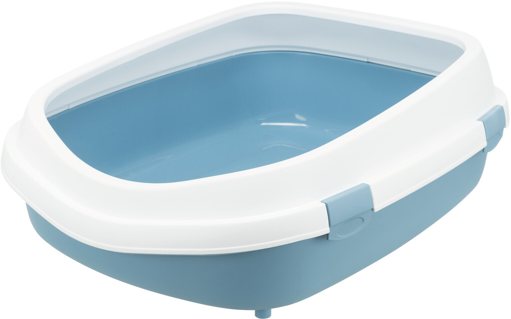 Bac à litière Primo XXL, avec rebord bleu