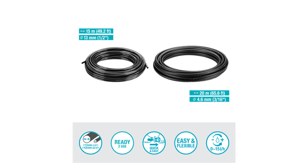 Micro-Drip-Bewatering Startset voor terras Micro-Drip-Bewatering Startset voor terras