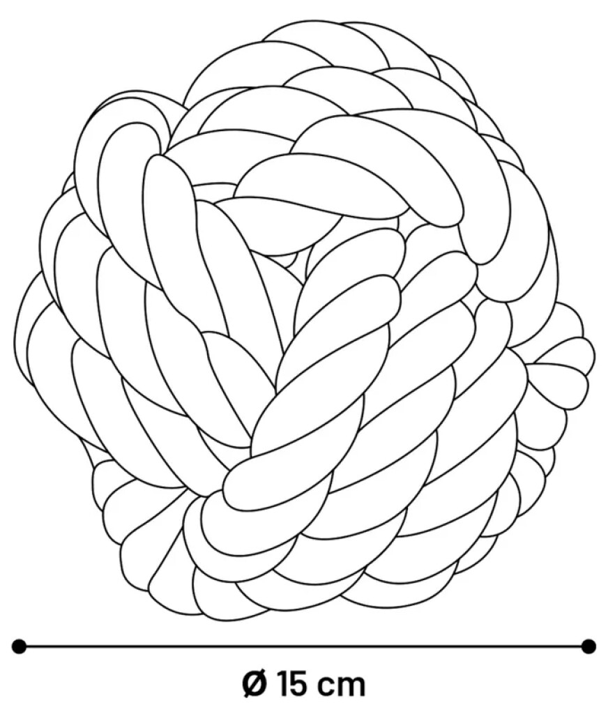 HS Jim Balle Nouée Bleu/Blanc/Gris 15 cm