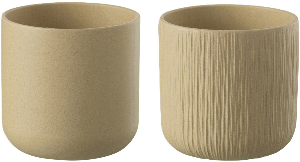 Câchepot gen céramique beige extra large assortiment de 2
