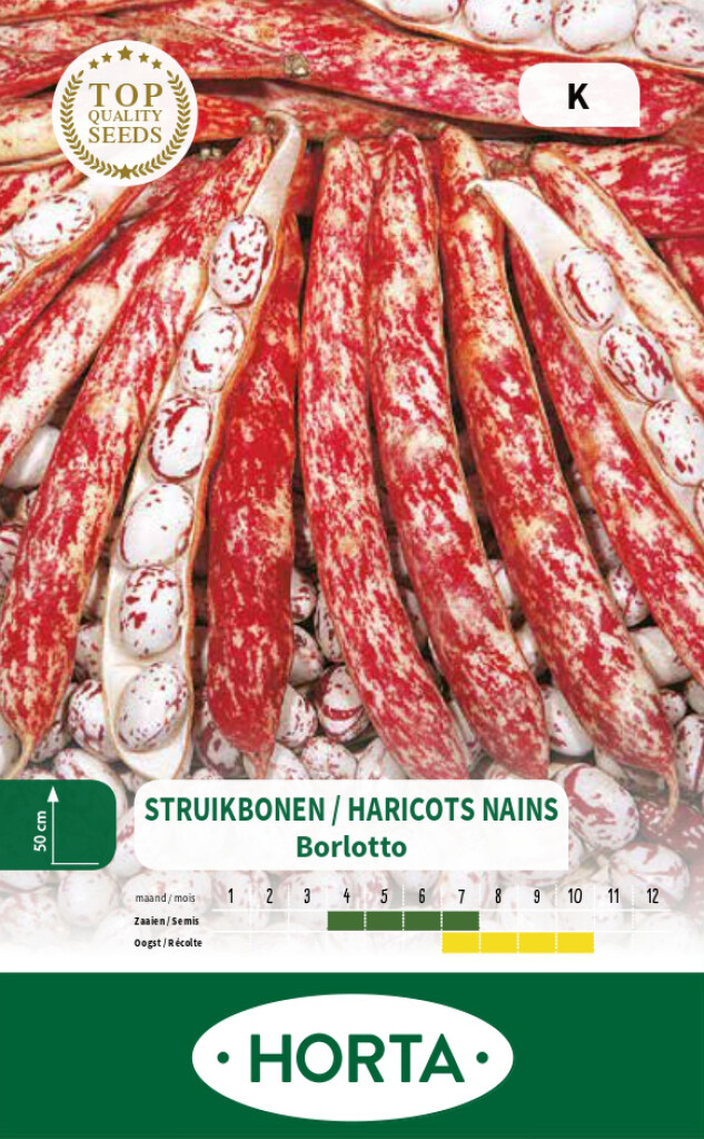 Lage pronkboon Borlotto Vuurtong 